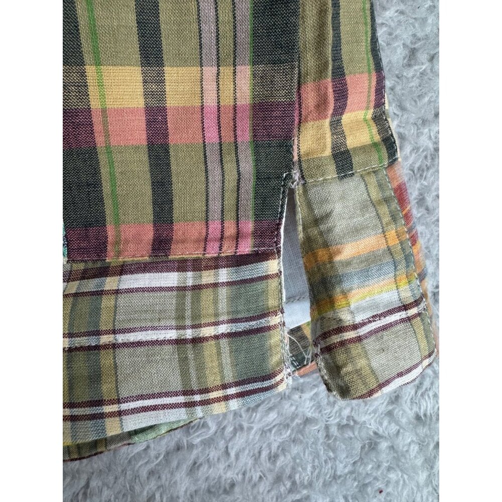 Castaway Nantucket Ali Womens Skirt Sz 0 Patchwork Madras Cotton Petite Classy - Picture 3 of 9